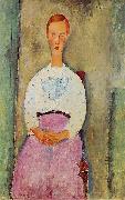 Amedeo Modigliani Jeune fille au corsage a pois Spain oil painting artist